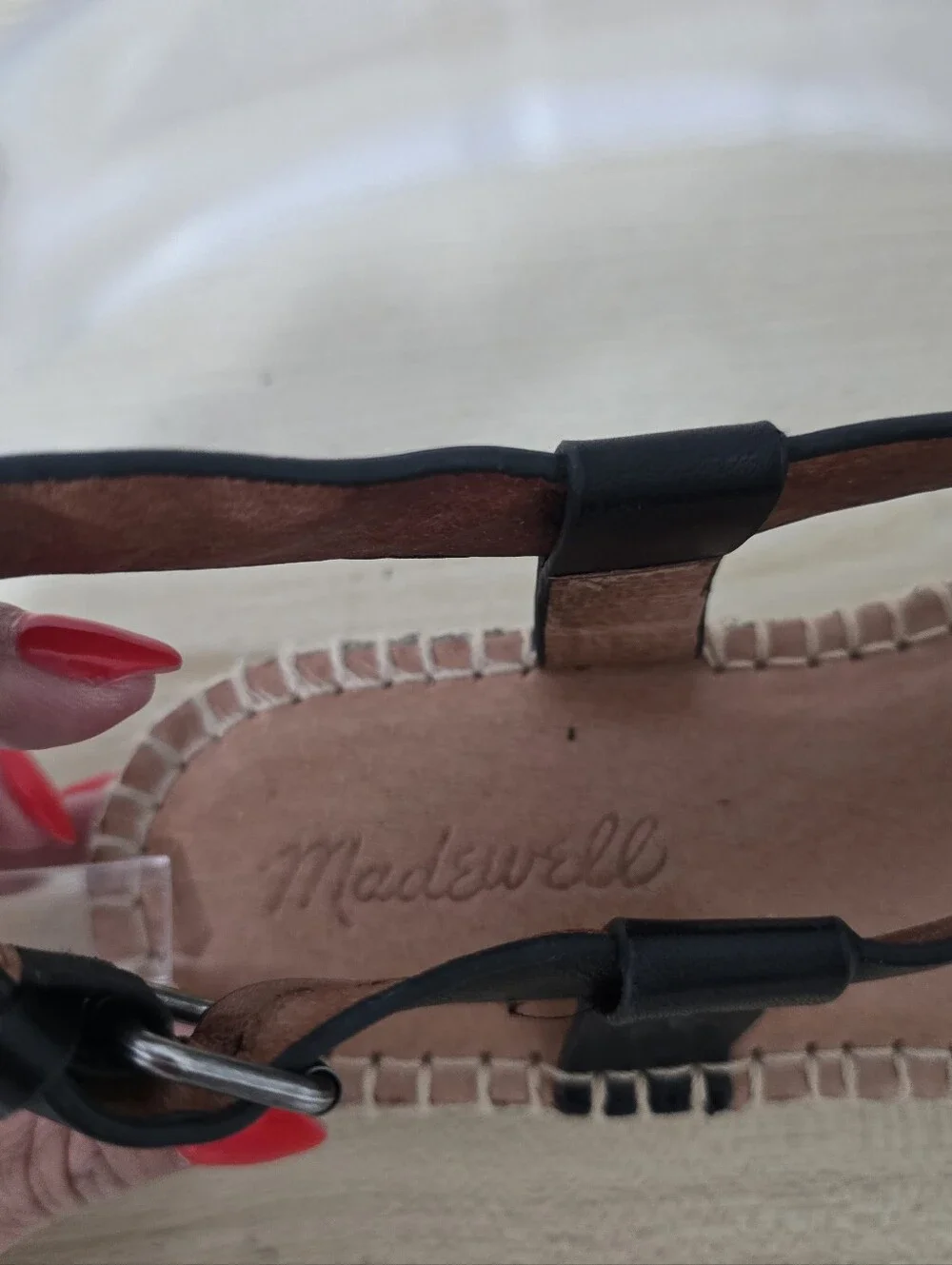 Madewell black leather